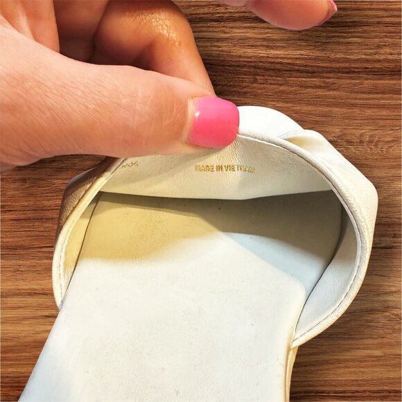 White Black Leather Prada Slides Flat Sandals Flip Flops Size EU 36.5 US 6.5 - Picture 6 of 9